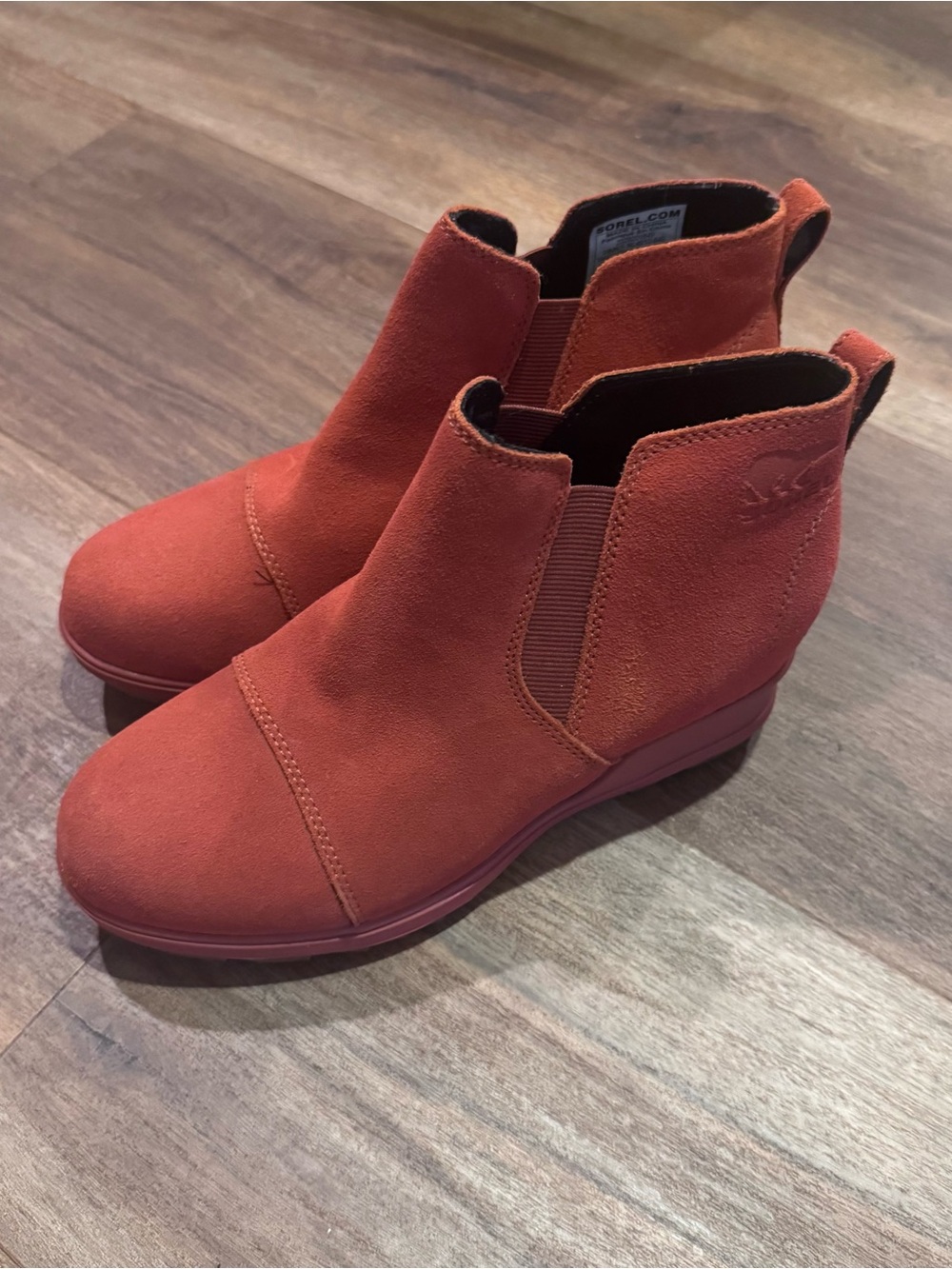 Sorel Women's Burnt Orange Suede Chelsea Booties